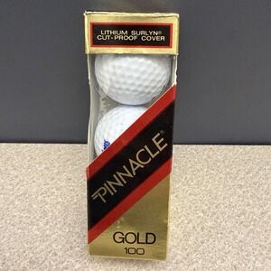 New In Box Pinnacle Gold Pebble Beach Gold Links Set Of 3 Balls. Collectors Item